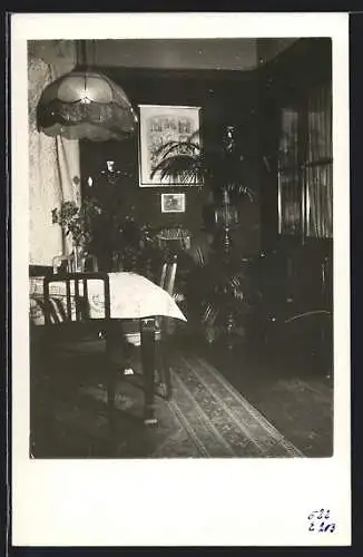 Foto-AK Breithardt, Speisezimmer im Pfarrhaus 1928