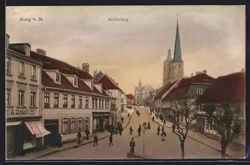 AK Burg b. M., Handlung A. Ortloff im Breiteweg