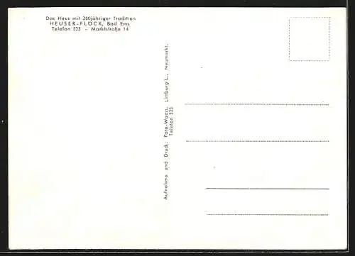AK Bad Ems, Haus Heuser-Flöck, Marktstrasse 14, Gaststätte, Bauernstübchen