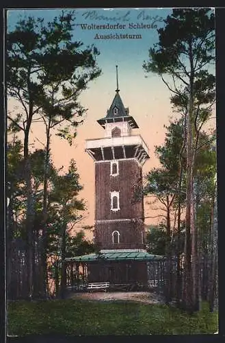 AK Woltersdorf / Mark, Aussichtsturm bei der Woltersdorfer Schleuse
