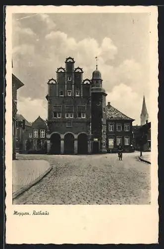 AK Meppen, Strassenpartie am Rathaus