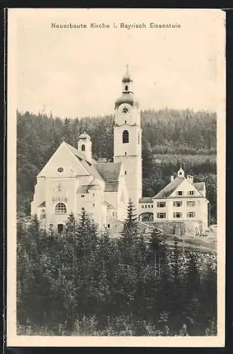 AK Bayrisch Eisenstein, neuerbaute Kirche