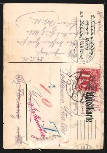 AK Ansbach / Mfr., Partie an der König-Ludwig-Promenade