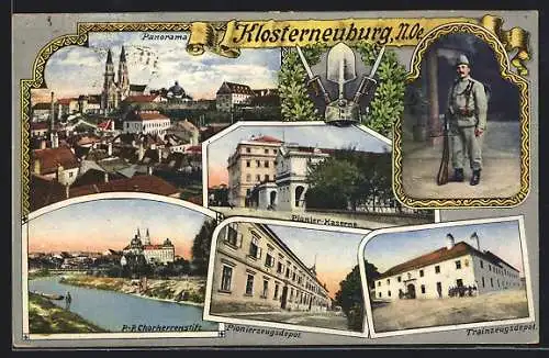 AK Klosterneuburg, Pionier-Kaserne, Pionierzeugsdepot, Trainzeugsdepot