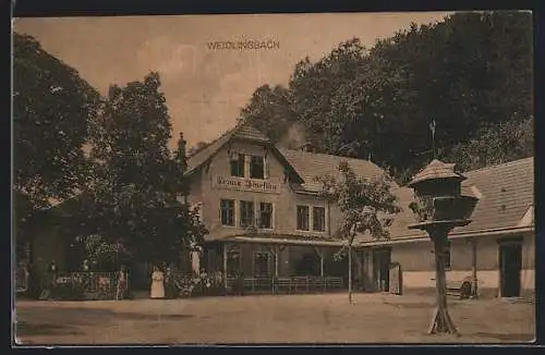 AK Weidlingbach, Partie am Gasthaus