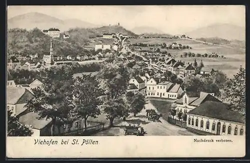 AK Viehofen bei St. Pölten, Blick über die Ortschaft