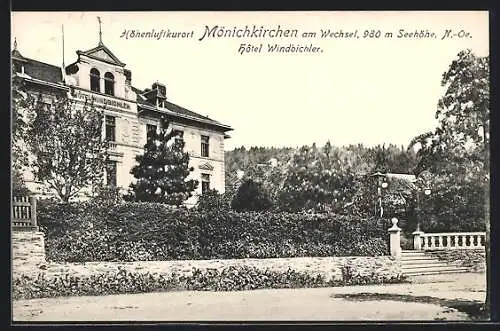 AK Mönichkirchen am Wechsel, Partie am Hotel Windbichler