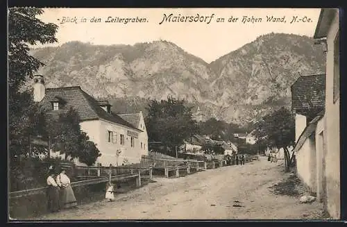 AK Hohe Wand, Maiersdorf an der hohen Wand, Blick in den Leitergraben
