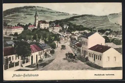 AK Nieder-Hollabrunn, Ortsansicht mit Blick zur Kirche