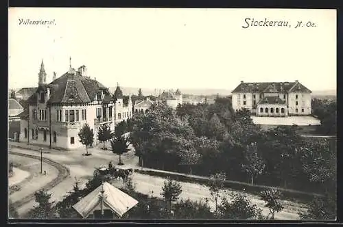 AK Stockerau /N.-Oe., Blick auf das Villenviertel