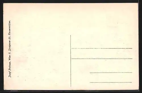 AK St. Georgen am Ybbsfeld, Ortsansicht mit Kirche gegen den Ötscher
