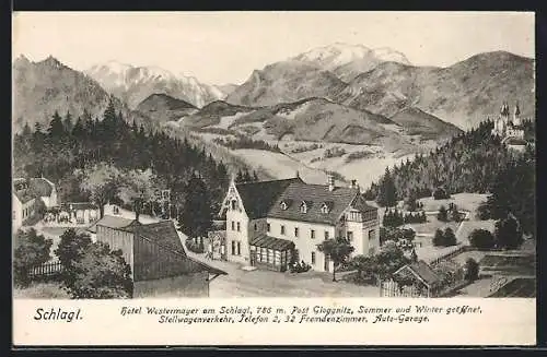 AK Raach am Hochgebirge, Schlagl, Hotel Westermayer