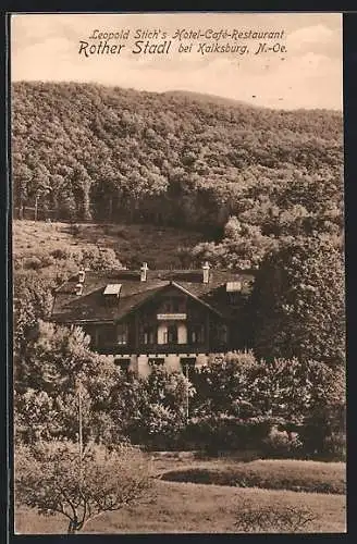 AK Kalksburg, Leopold Stich`s Hotel-Café-Restaurant Rother Stadl