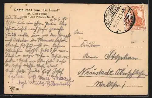 AK Sakrow, Blick auf die Heilandskirche