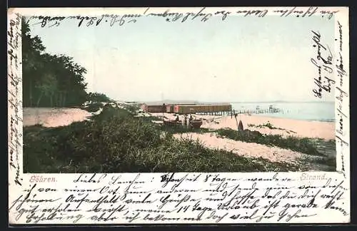 AK Göhren / Rügen, Blick auf den Strand