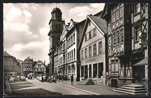 AK Lauterbach / Hessen, Marktplatz mit Apotheke
