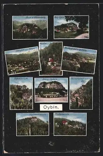 AK Oybin, Refektorium, Gasthaus a. d. Berg, Töpferbaude