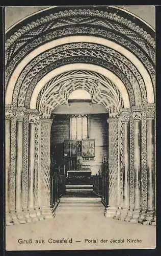 AK Coesfeld, Portal der Jacobi Kirche