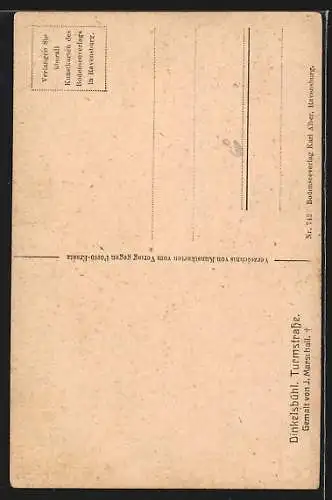 Künstler-AK J.Marschall: Dinkelsbühl, Blick in die Turmstrasse