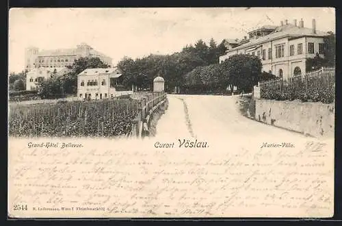 AK Vöslau, Grand-Hotel Bellevue und die Marien-Villa