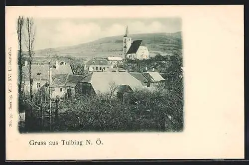 AK Tulbing /N.-Ö., Teilansicht mit Blick auf die Kirche