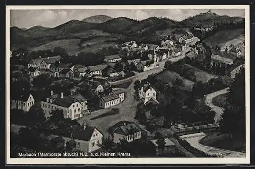 AK Marbach a. d. Kleinen Krems, Ortsansicht aus der Vogelschau
