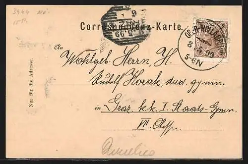 AK Oberhollabrunn, Hauptplatz mit Kirche