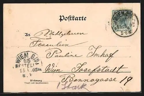 AK Weidling, Strassenpartie mit Kirche