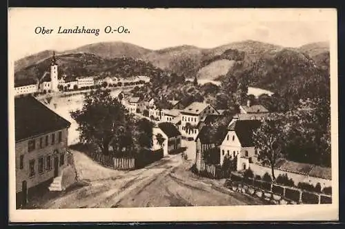 AK Ober Landshaag, Ortsansicht aus der Vogelschau