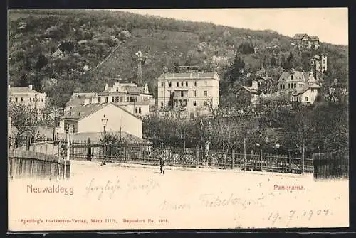 AK Wien-Neuwaldegg, Panoramablick