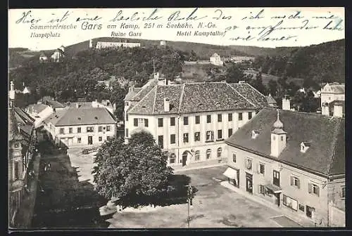 AK Gars am Kamp, Hotel Kamptalhof, Hauptplatz, Ruine