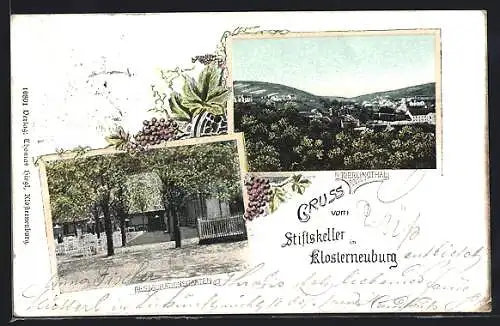 AK Klosterneuburg, Stiftskeller, Restaurationsgarten, Kierlingtal