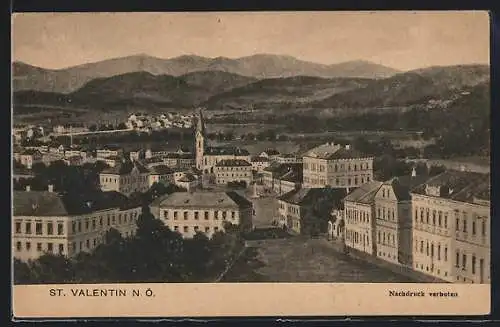 AK St. Valentin, Ortsansicht mit Kirche