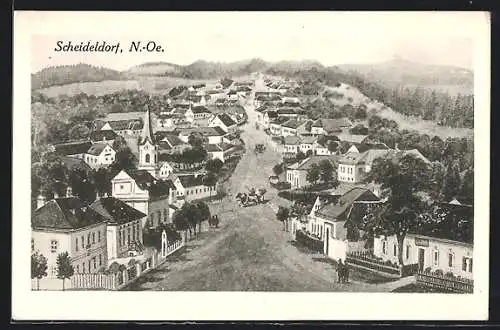 AK Scheideldorf, Ortsansicht mit Kirche