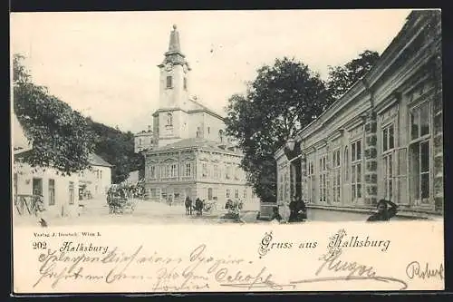 AK Wien, Ortsansicht von Kalksburg mit Kirche