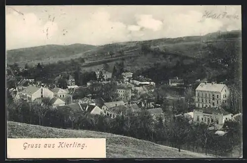 AK Kierling, Ortsansicht vom Hügel aus