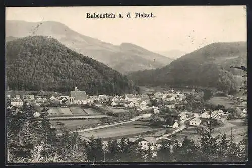 AK Rabenstein a. d. Pielach, Ortsansicht aus der Vogelschau