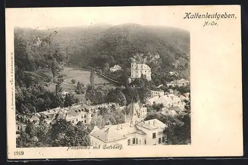 AK Kaltenleutgeben, Ortsansicht aus der Vogelschau