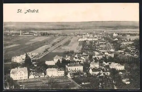 AK St. Andrä, Ortsansicht aus der Vogelschau