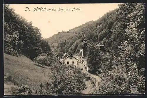 AK St. Anton an der Jessnitz, Strassenpartie