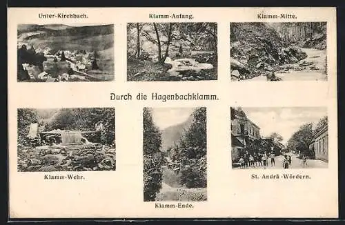 AK St. Andrä-Wördern, Hagenbachklamm mit Wehr