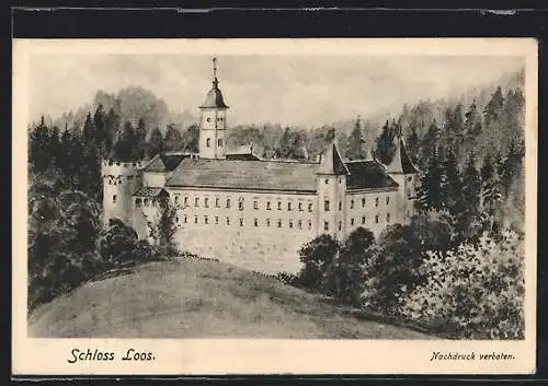 AK Loos, Ansicht vom Schloss
