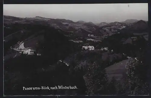 AK Winterbach, Panorama-Blick auf den Ort