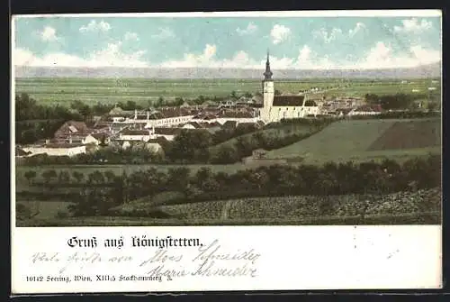 AK Königstetten, Ortsansicht mit Kirche