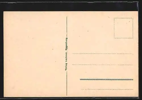 AK Eggenburg, Ortspartie mit Bäumen