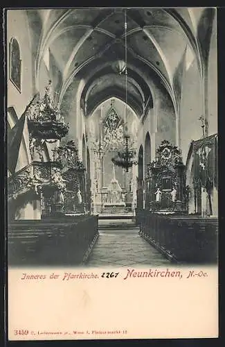 AK Neunkirchen, Innenansicht der Pfarrkirche