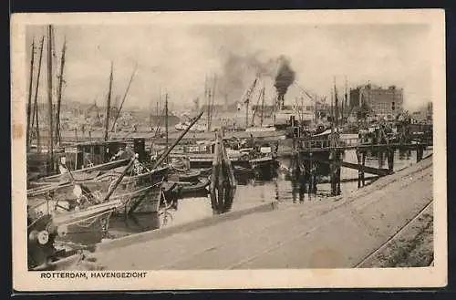 AK Rotterdam, Havengezicht, Dampfer