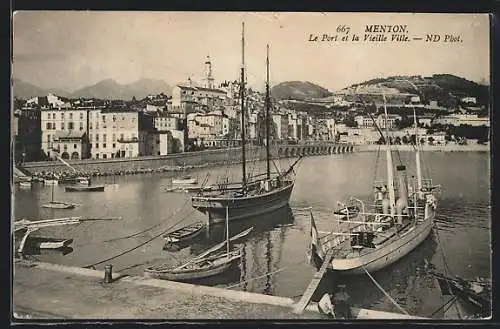 AK Menton, Le Port et la Vieille Ville