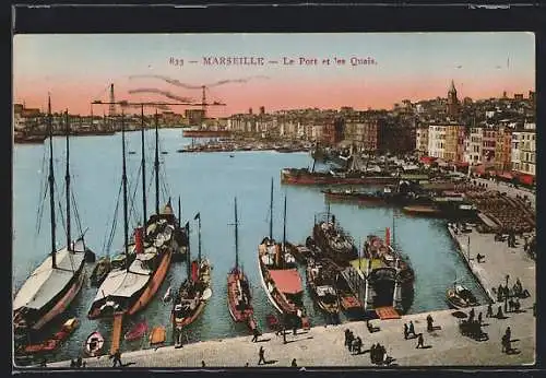 AK Marseille, Le Port et les Quais, Hafen