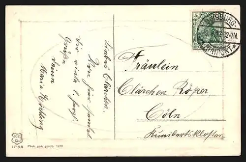 Präge-AK Duisburg-Ruhrort, Hafen mit Rheinbrücke